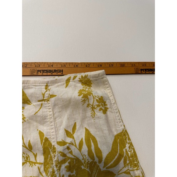 Marks and Spencer Linen blend cream and green skirt-18 EU - Picture 11 of 11